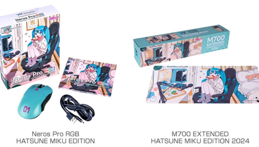 Thermaltake's gaming mouse and mouse pad in collaboration with Hatsune